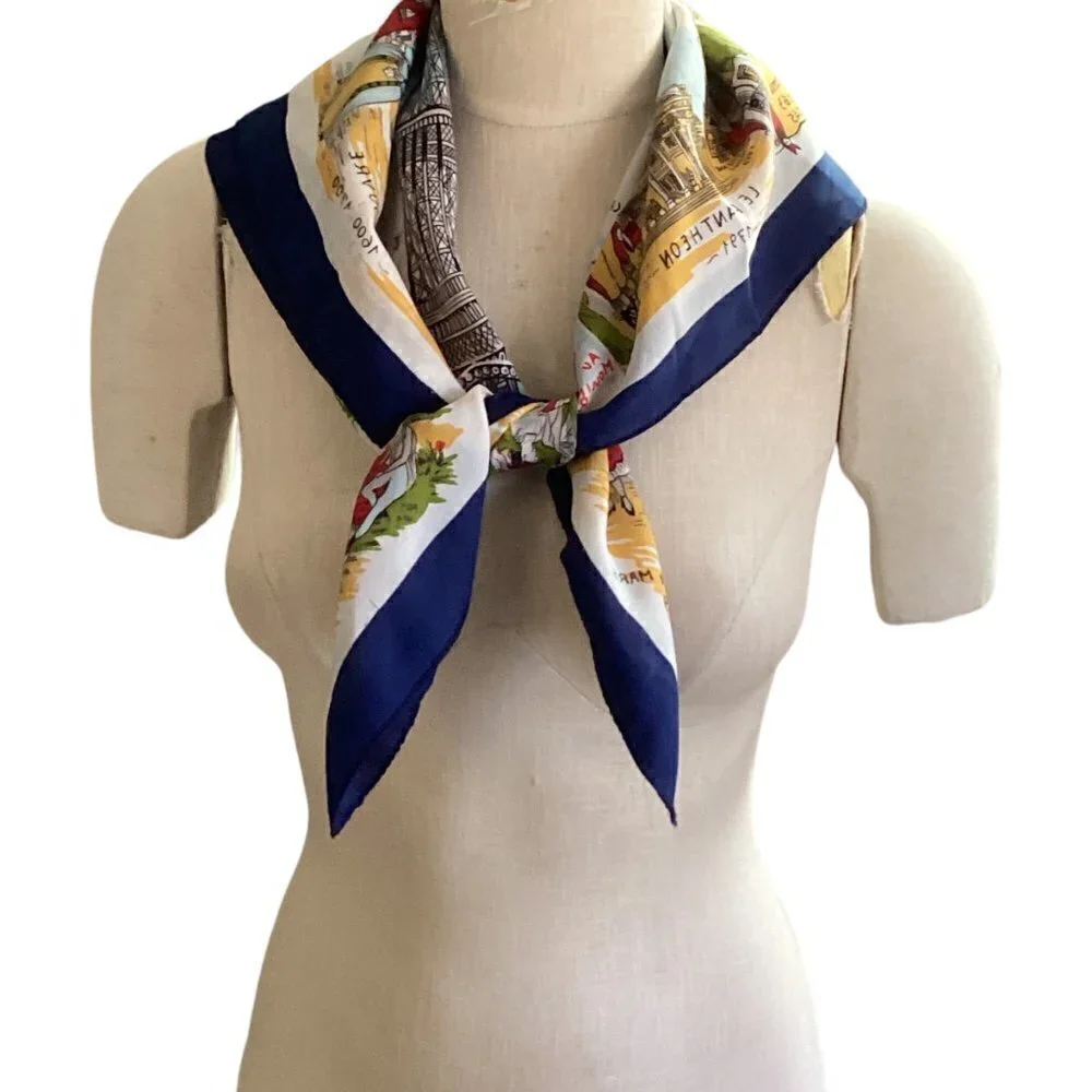 J.‎ Mico Sancho Paris Square Famous City Landmarks Travel Scarf 45C